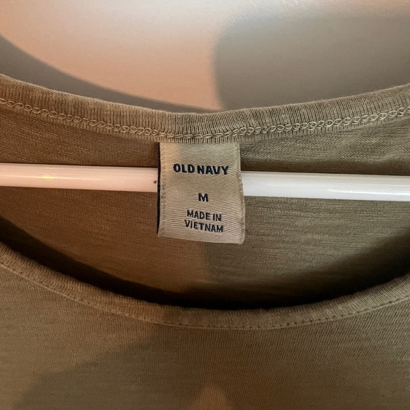 Old Navy - Olive Green Tiered Knit Midi Dress - Size M - Picture 4 of 5